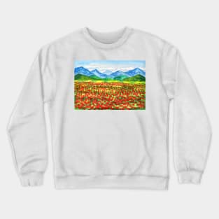Field with poppies Crewneck Sweatshirt